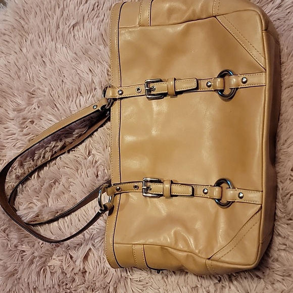 Coach D0882F12343 Light Brown Leather Shoulder Bag Handbag Purse - Picture 3 of 11